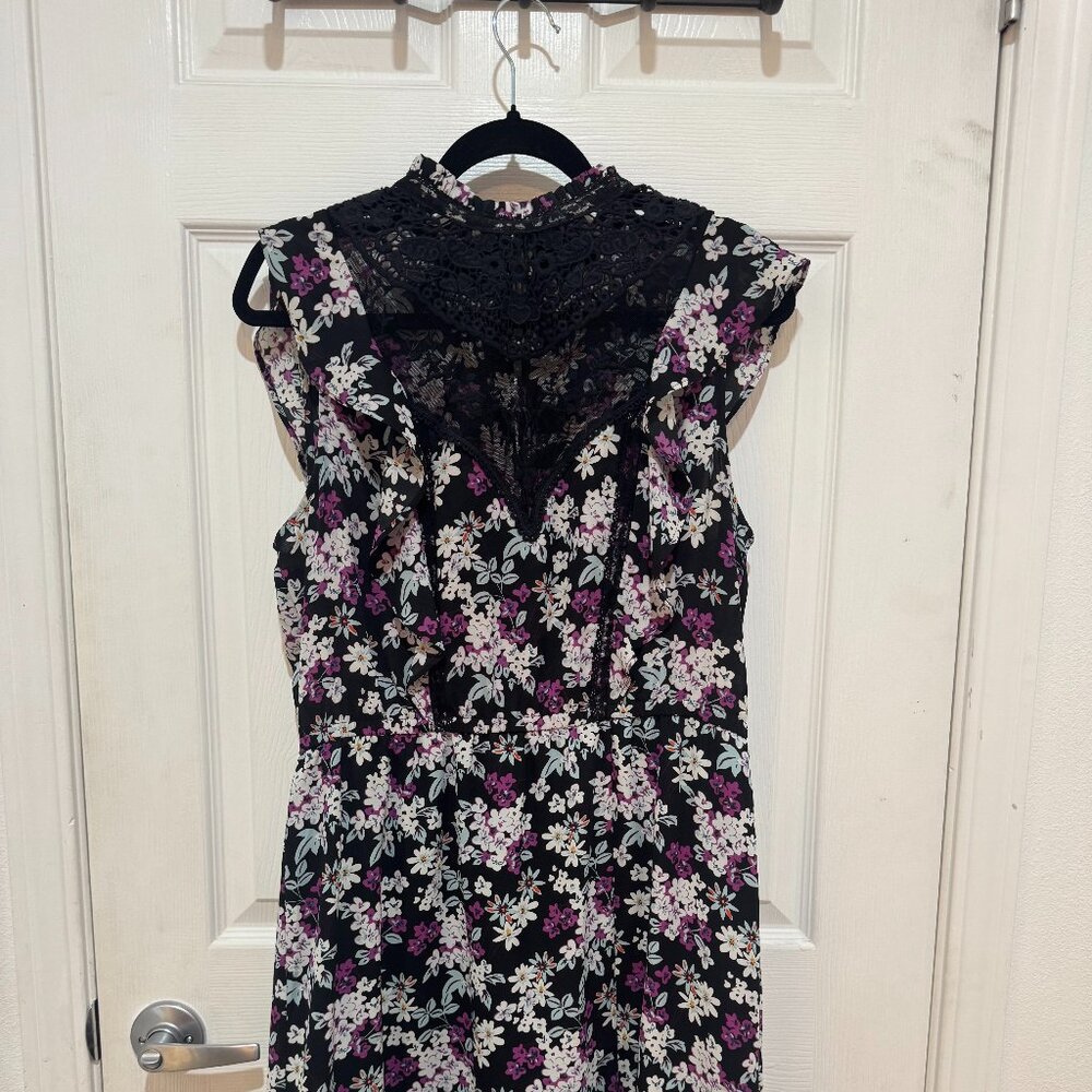 Black floral dress